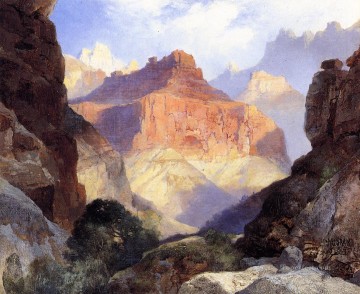 Under the Red Wall Grand Canyon of Arizona Rocky Mountains School Thomas Moran Oil Paintings